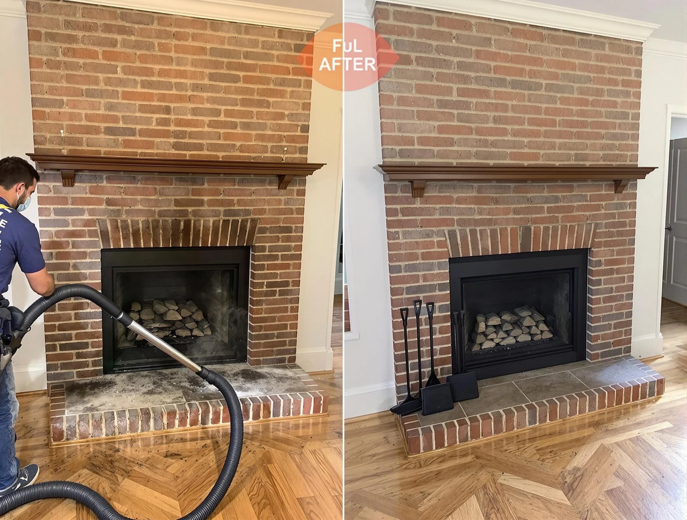 Northglenn Chimney Sweep carefully sanitizing a fireplace in Northglenn, CO