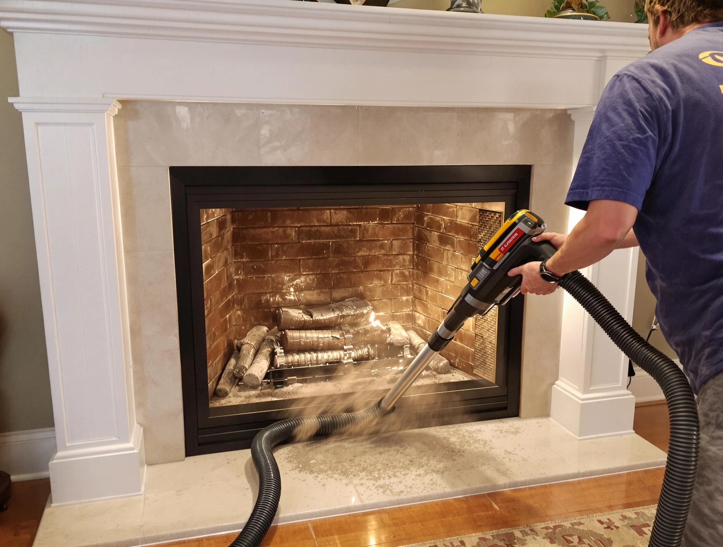Fireplace cleaning performed by Northglenn Chimney Sweep in Northglenn, CO