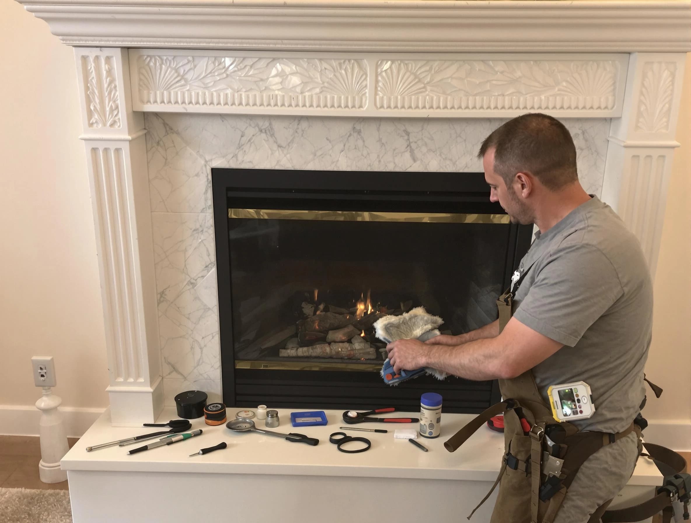 Northglenn Chimney Sweep performing fireplace maintenance in Northglenn, CO