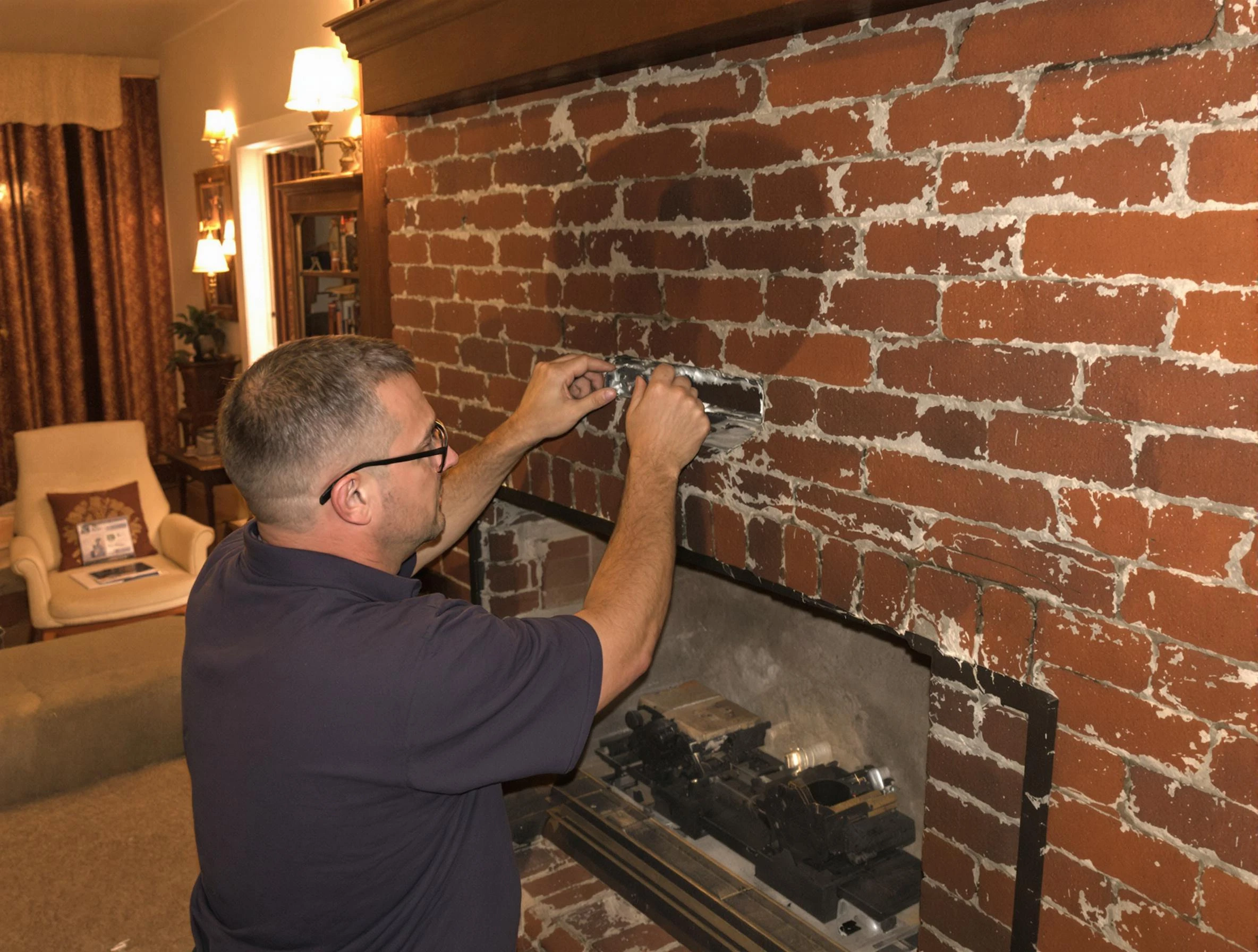 Northglenn Chimney Sweep expert fixing a fireplace in Northglenn, CO